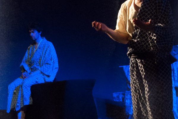 Graig (Graig Russell) realizing he has no power over Fujiwara no Naritsune (Andrew Woolner).