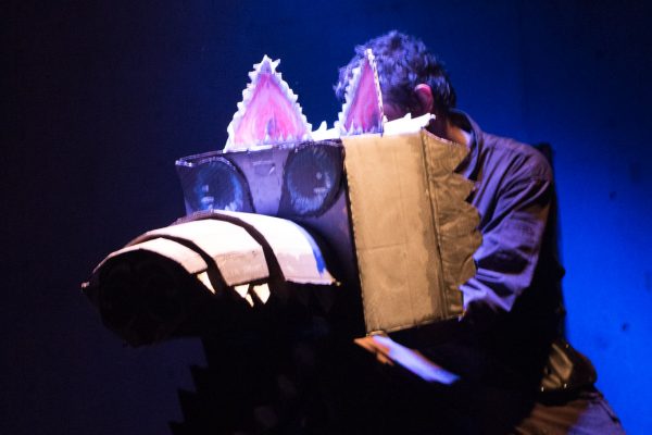 THE OUTLIERS: CAMPFIRE STORIES OF THE FUTURE September 16 - 18, 2017 World Peace Theatre, Kawasaki  Featuring Andrew Woolner, Sasha Aronson, Erik Røger,, and Anisa Dar. Devised by Andrew Woolner, Sasha Aronson, Erik Røger,, and Lindsey Kuhn  Production design by Lindsey Kuhn Sound Design & Music by Chloe Kwok Sound operator and live guitar by Chris Autry  Lights designed by Jeremy Plant Lights operated by Manami Nishida  Stage Crew Paula Tabarez Jiri Terpstra